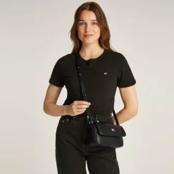 Discount Tommy Hilfiger Jeans TJW Pillow Umhängetasche 22 cm black