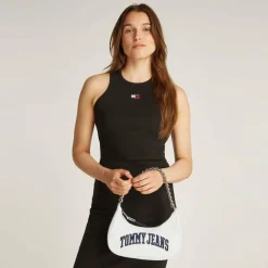 New Tommy Hilfiger Jeans TJW Iconic Schultertasche 26.5 cm white