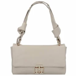 Hot Tommy Hilfiger Pushlock Schultertasche Leder 26 cm cream