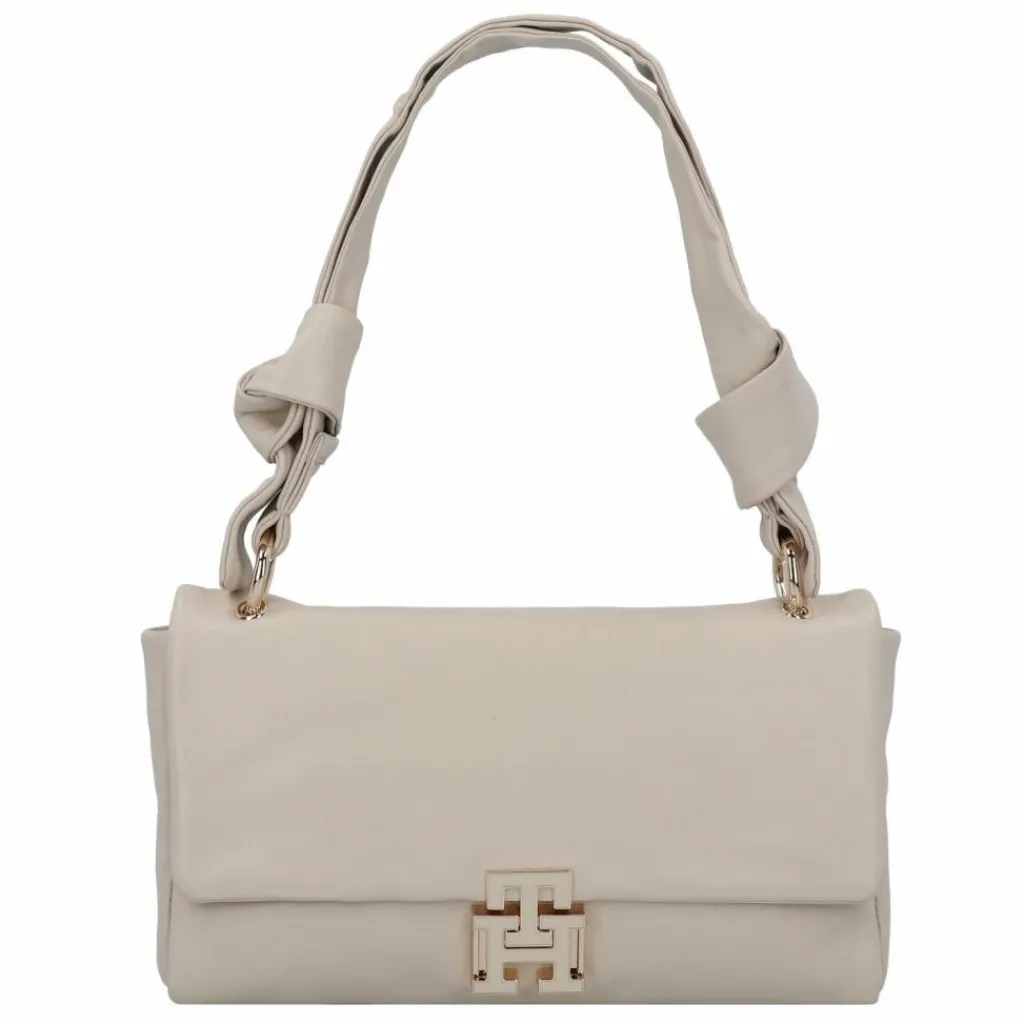 Hot Tommy Hilfiger Pushlock Schultertasche Leder 26 cm cream