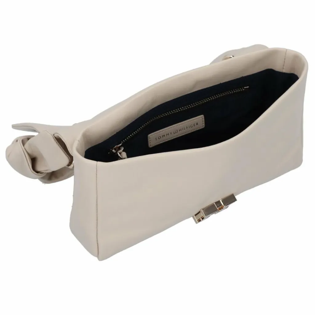 Hot Tommy Hilfiger Pushlock Schultertasche Leder 26 cm cream