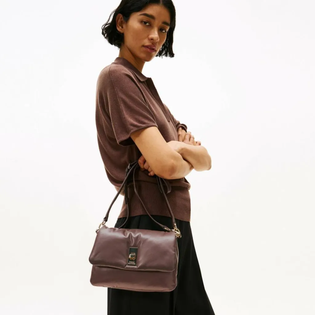 Tommy Hilfiger Soft Leather Schultertasche Leder 27 cm