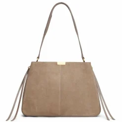 Tommy Hilfiger Henkeltaschen|Schultertaschen<TH Casual Schultertasche Leder 35 cm beige