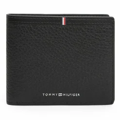 New Tommy Hilfiger TH Corp Geldbörse Leder 11.5 cm black
