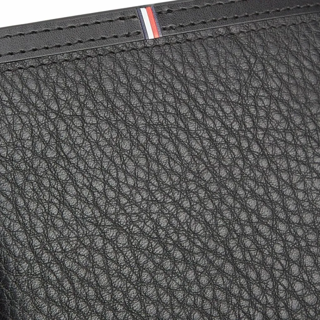 New Tommy Hilfiger TH Corp Geldbörse Leder 11.5 cm black
