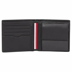 Tommy Hilfiger Herrengeldbörsen Querformat<TH Corp Geldbörse Leder 11.5 cm black