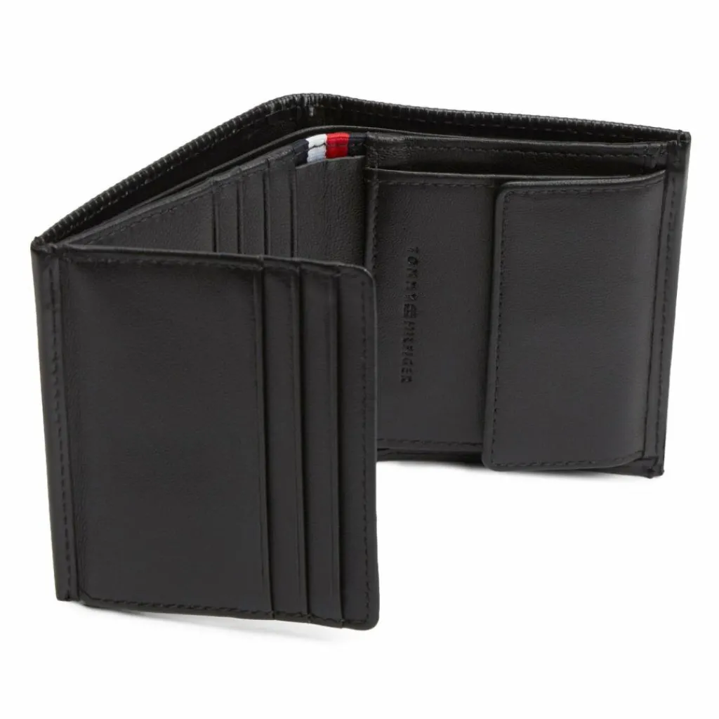 Tommy Hilfiger Herrengeldbörsen Hochformat<TH Flag Geldbörse Leder 9 cm black