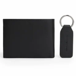 Tommy Hilfiger Herrengeldbörsen Querformat<TH Gifting Geldbörsen Geschenkset 2 tlg. black