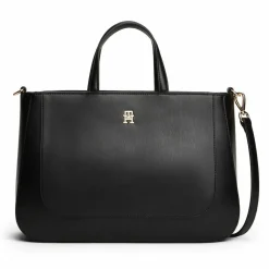 Tommy Hilfiger TH Glam Shopper Tasche Leder 32 cm black