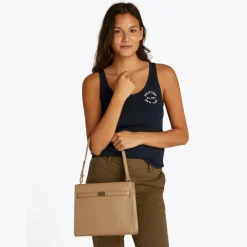 Tommy Hilfiger Henkeltaschen|Schultertaschen<TH Heritage Schultertasche 26 cm khaki