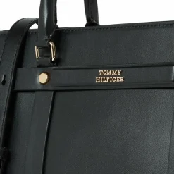 Sale Tommy Hilfiger TH Heritage Schultertasche Leder 38 cm black