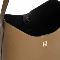 Tommy Hilfiger Schultertaschen|Henkeltaschen<TH Icon Schultertasche 29 cm nordic taupe