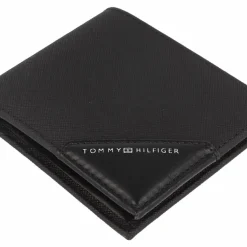 Herren Tommy Hilfiger TH Saffiano Geldbörse RFID Schutz Leder 11 cm Geldscheinklammer Geschenkbox
