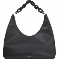 Online Tommy Hilfiger TH Soft Schultertasche Leder 38 cm black