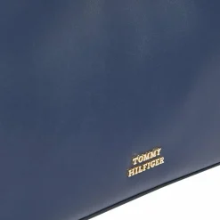 Outlet Tommy Hilfiger TH Soft Schultertasche Leder 38 cm space blue