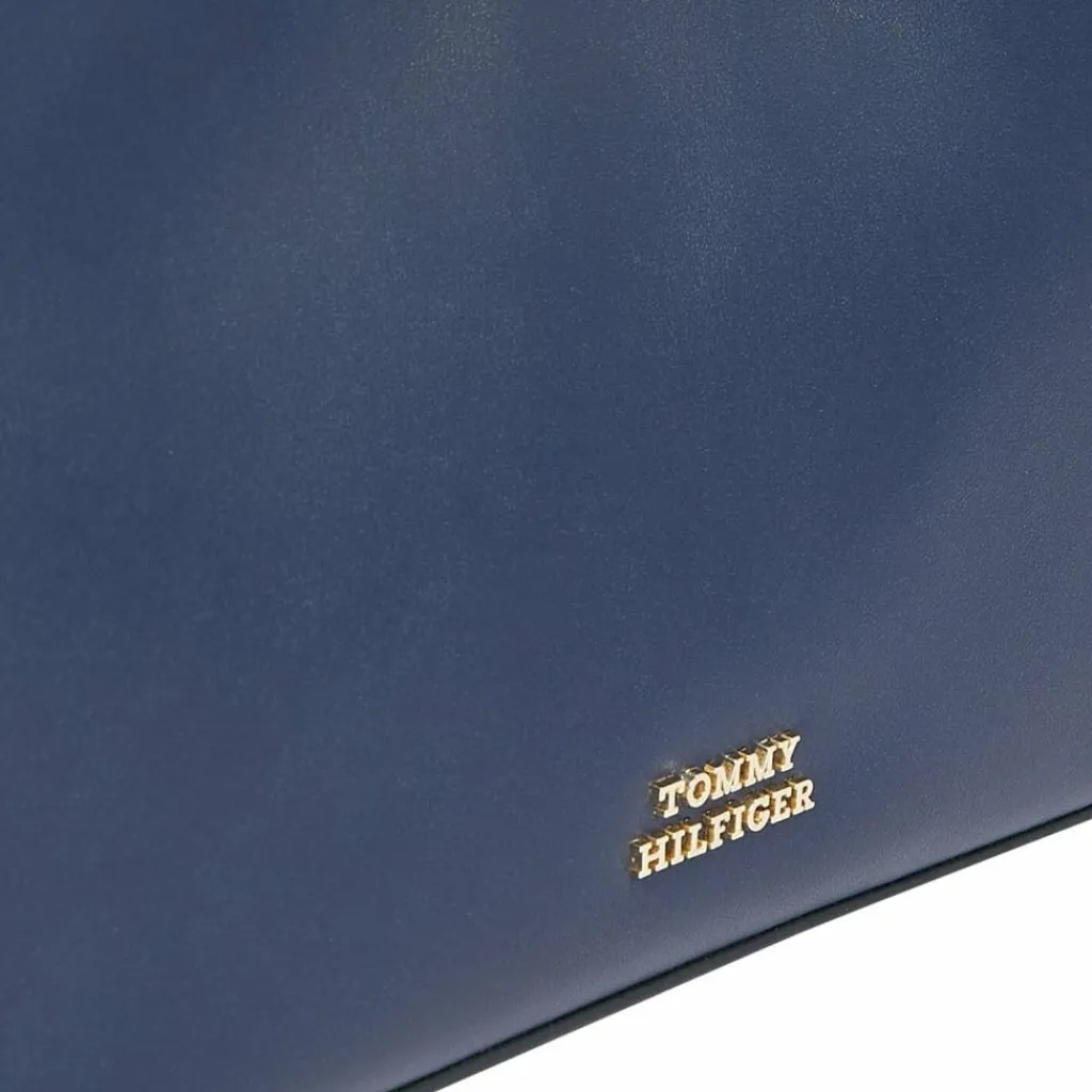 Outlet Tommy Hilfiger TH Soft Schultertasche Leder 38 cm space blue