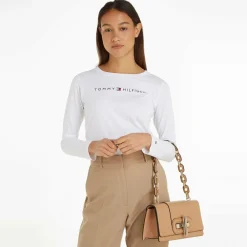 Tommy Hilfiger Schultertaschen|Henkeltaschen<Turnlock Schultertasche Leder 28 cm classic khaki