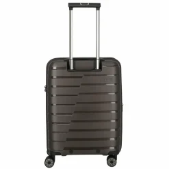Travelite Hartgepäck Kabinengepäck|4-Rollen Kabinentrolleys<Air Base 4 Rollen Kabinentrolley 55 cm mit Dehnfalte coffee
