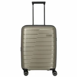 Clearance Travelite Air Base 4 Rollen Kabinentrolley 55 cm mit Dehnfalte champagner