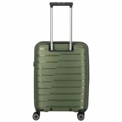 Travelite Hartgepäck Kabinengepäck|4-Rollen Kabinentrolleys<Air Base 4 Rollen Kabinentrolley 55 cm mit Dehnfalte olive