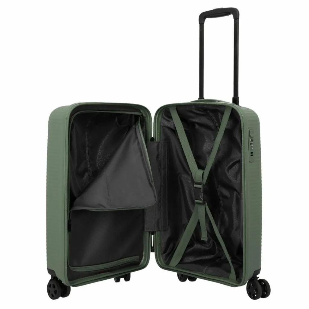 Travelite Hartgepäck Kabinengepäck|4-Rollen Kabinentrolleys<Air Stripe 4 Rollen Kabinentrolley 55 cm green