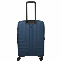 Travelite Hartgepäck|4-Rollen Koffer<Air Stripe 4 Rollen Trolley M 66 cm mit Dehnfalte navy