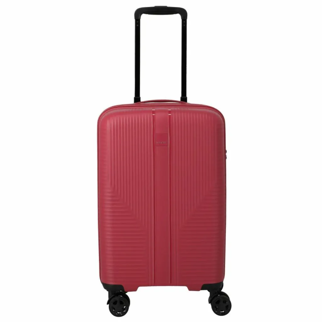 Clearance Travelite Air Stripe 4 Rollen Kabinentrolley 55 cm red