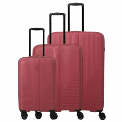 Travelite Koffersets Als Hartgepäck|Koffersets 3-Teilig<Air Stripe 4 Rollen Kofferset 3-teilig mit Dehnfalte red