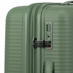 Online Travelite Air Stripe 4 Rollen Kofferset 3-teilig mit Dehnfalte green