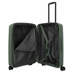 Online Travelite Air Stripe 4 Rollen Kofferset 3-teilig mit Dehnfalte green