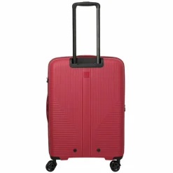Travelite Hartgepäck|4-Rollen Koffer<Air Stripe 4 Rollen Trolley M 66 cm mit Dehnfalte red