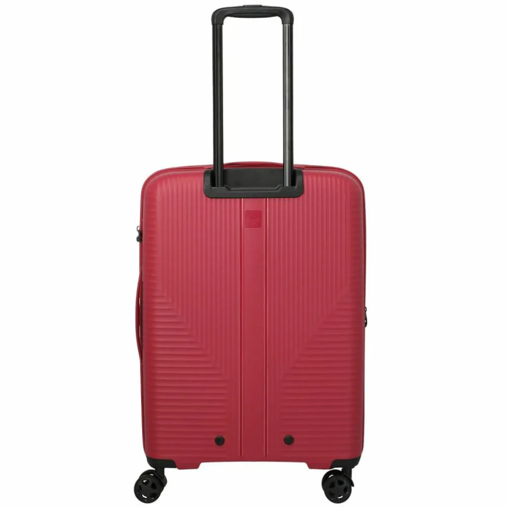 Travelite Hartgepäck|4-Rollen Koffer<Air Stripe 4 Rollen Trolley M 66 cm mit Dehnfalte red