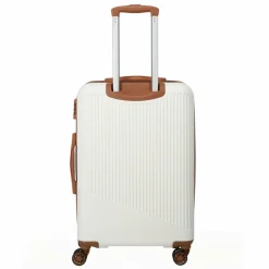 Travelite Hartgepäck|4-Rollen Koffer<Bali 4 Rollen Trolley 67 cm weiss-cognac