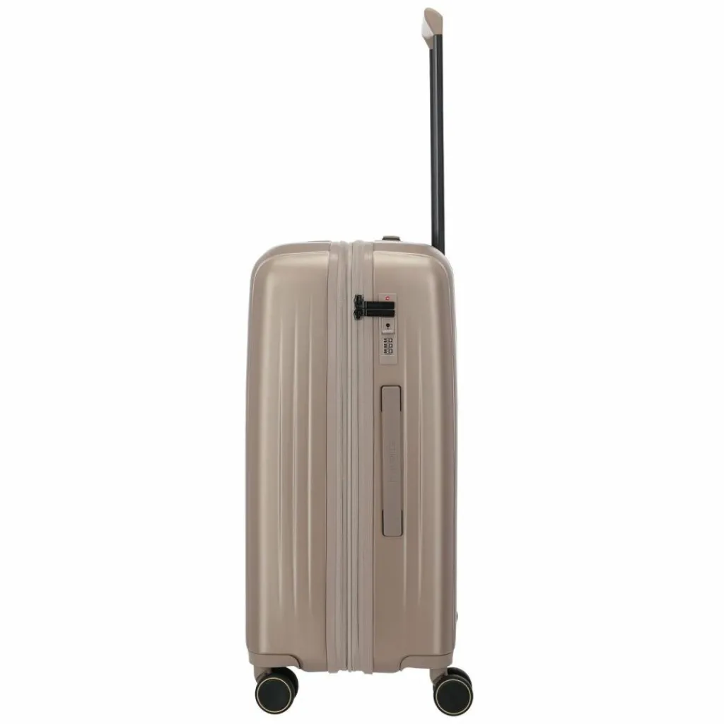 Travelite Hartgepäck|4-Rollen Koffer<Barbara Novelty 4 Rollen Trolley 65 cm mit Dehnfalte satin nude