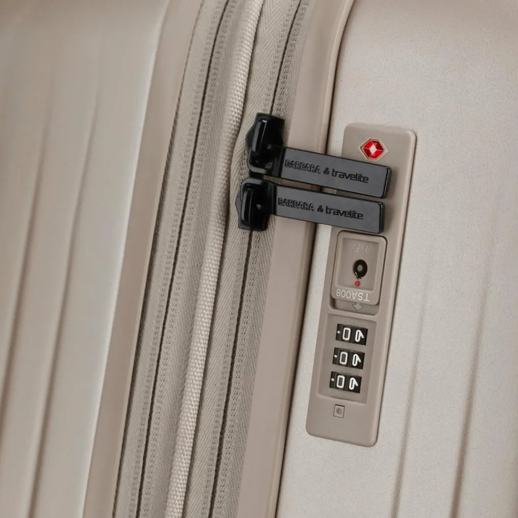 Travelite Hartgepäck|4-Rollen Koffer<Barbara Novelty 4 Rollen Trolley 65 cm mit Dehnfalte satin nude