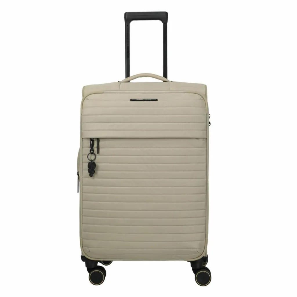 Travelite Weichgepäck|4-Rollen Koffer<Barbara Stepp 4 Rollen Trolley M 68 cm mit Dehnfalte satin nude