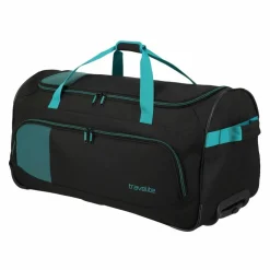 Outlet Travelite Basics 2 Rollen Reisetasche 71 cm schwarz-petrol