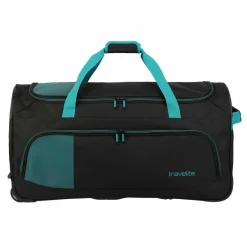 Outlet Travelite Basics 2 Rollen Reisetasche 71 cm schwarz-petrol