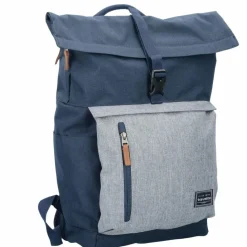 Travelite Business-Rucksäcke|Laptoptaschen<Basics Rollup Rucksack 47 cm Laptopfach marine-grau