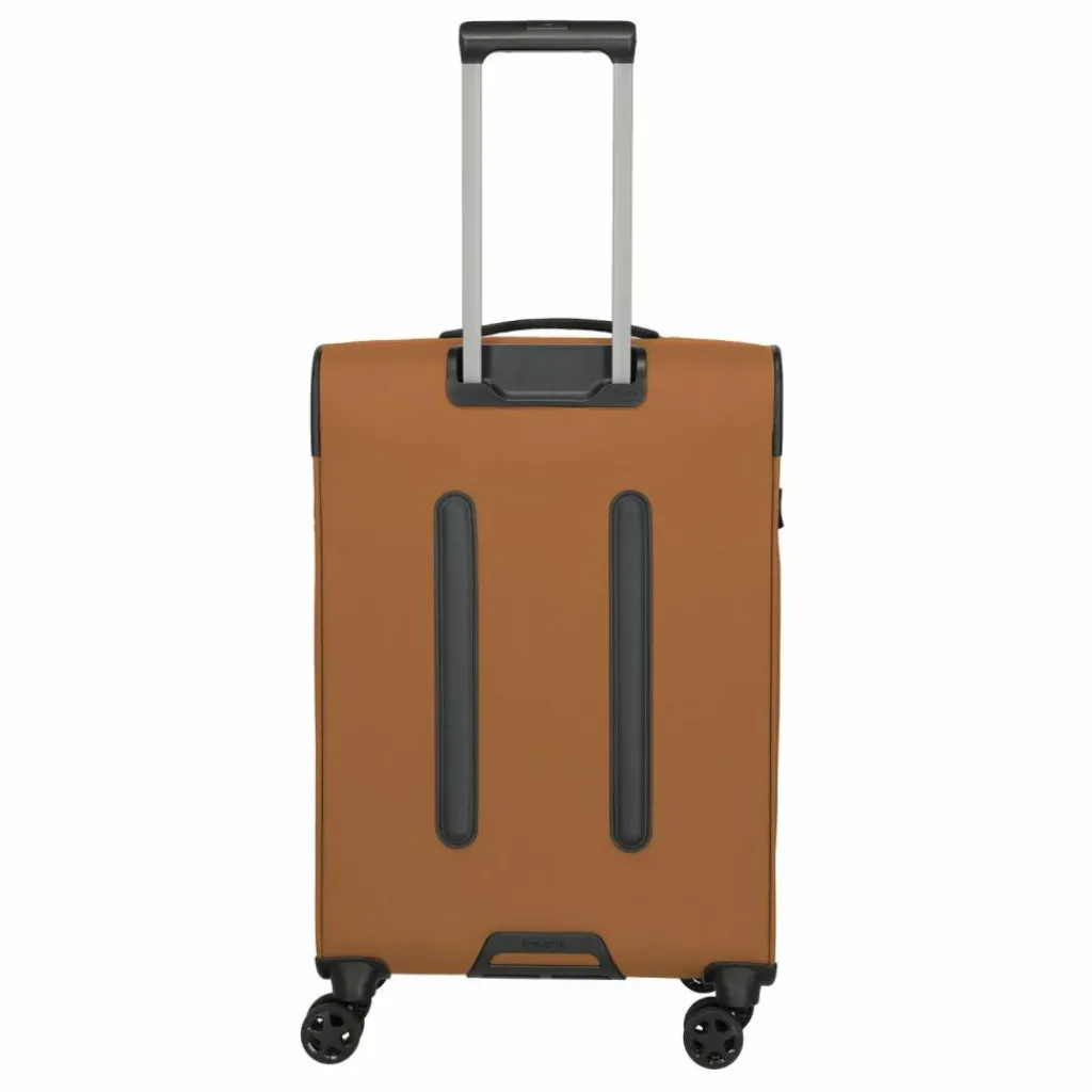 Travelite Weichgepäck|4-Rollen Koffer<Briize 4 Rollen Trolley M 67 cm mit Dehnfalte curry