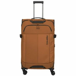 Outlet Travelite Briize 4 Rollen Trolley L 78 cm mit Dehnfalte curry