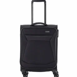 Travelite Weichgepäck Kabinengepäck|4-Rollen Kabinentrolleys<Chios 4 Rollen Kabinentrolley 55 cm schwarz