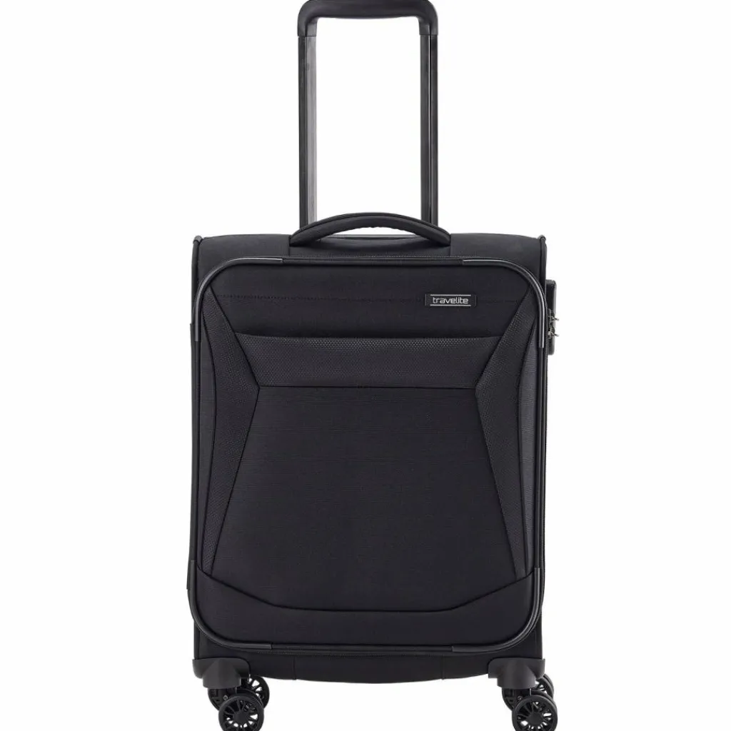 Travelite Weichgepäck Kabinengepäck|4-Rollen Kabinentrolleys<Chios 4 Rollen Kabinentrolley 55 cm schwarz