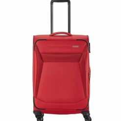 Travelite Weichgepäck|4-Rollen Koffer<Chios 4 Rollen Trolley 67 cm mit Dehnfalte rot