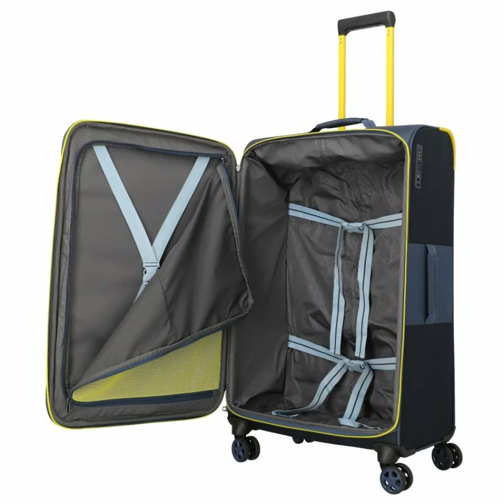 Travelite Weichgepäck|4-Rollen Koffer<Color Craze 4 Rollen Trolley L 77 cm blau