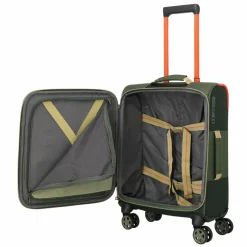 Clearance Travelite Color Craze 4 Rollen Kabinentrolley S 55 cm oliv