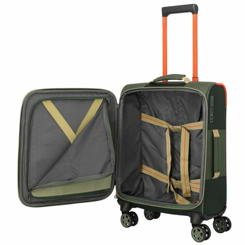 Clearance Travelite Color Craze 4 Rollen Kabinentrolley S 55 cm oliv