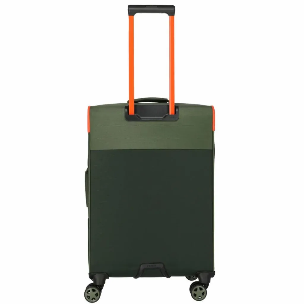Travelite Weichgepäck|4-Rollen Koffer<Color Craze 4 Rollen Trolley M 66 cm mit Dehnfalte oliv