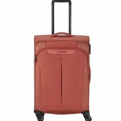 Clearance Travelite Croatia 4 Rollen Kofferset 3-teilig mit Dehnfalte koralle