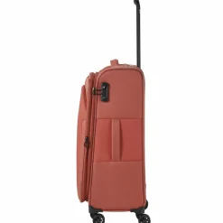 Clearance Travelite Croatia 4 Rollen Kofferset 3-teilig mit Dehnfalte koralle